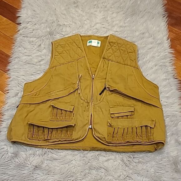Game winner sportswear vintage mens tan‎ hunting vest size xl - Picture 1 of 5